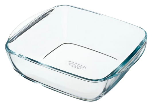 Plat en verre carré - Compatible "air fryer" (friteuse à air chaud)