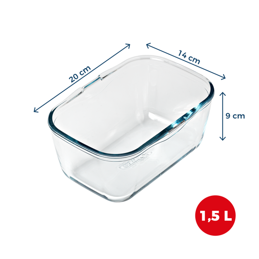 Plat airfryer en verre avec poignée amovible