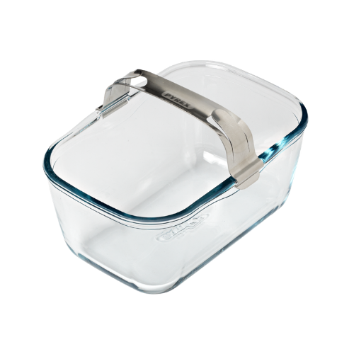 Plat airfryer en verre avec poignée amovible
