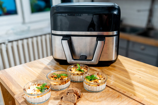 Lot de 4 ramequins en verre 10 cm compatible "air fryer" (friteuse à air chaud)