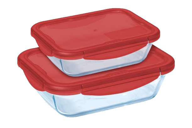 Cook&Go - Lot 2 boîtes de conservation étanche rectangulaire