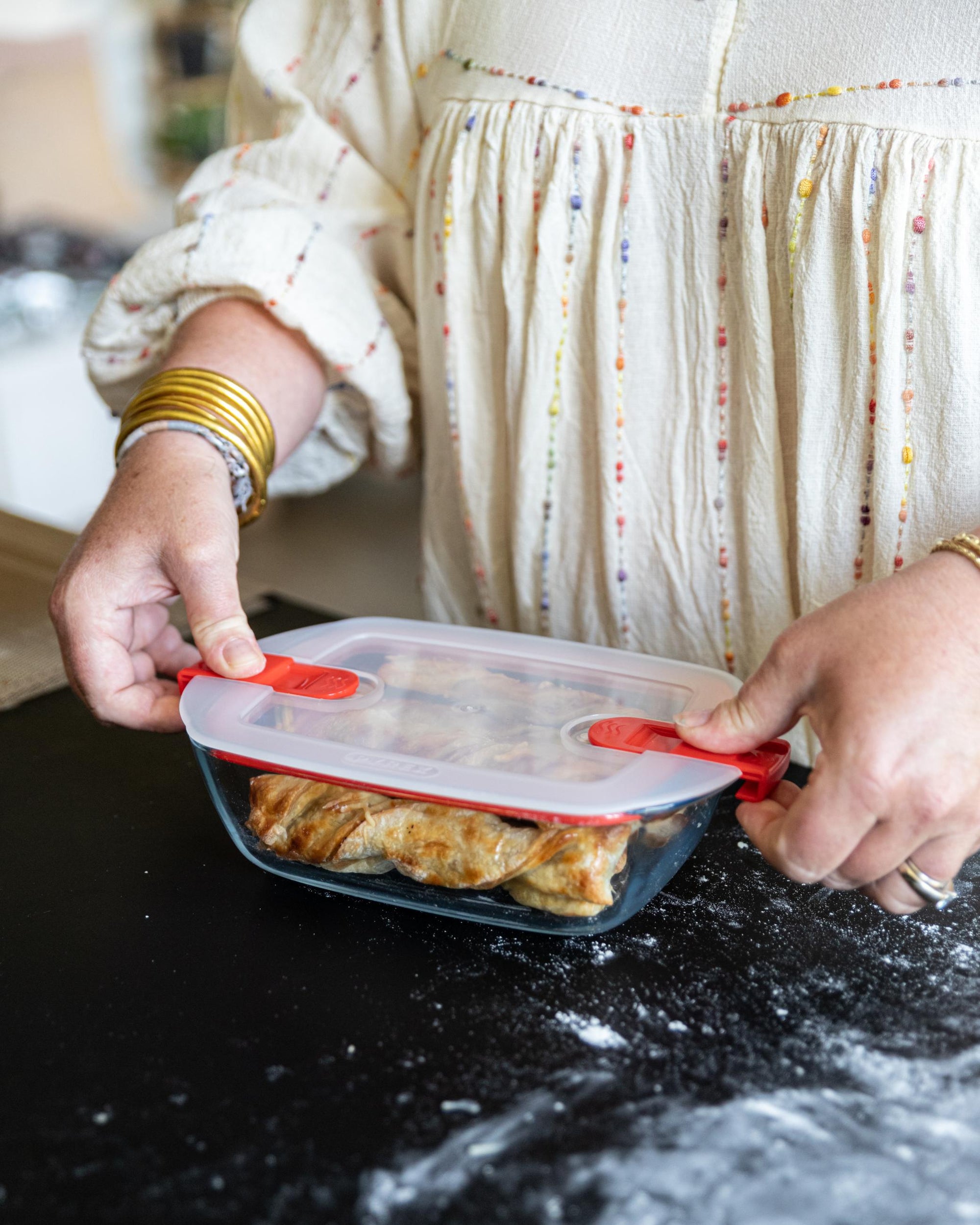 Cook&Heat - Lot de 9 plats de conservation en verre avec couvercle à valves vapeur