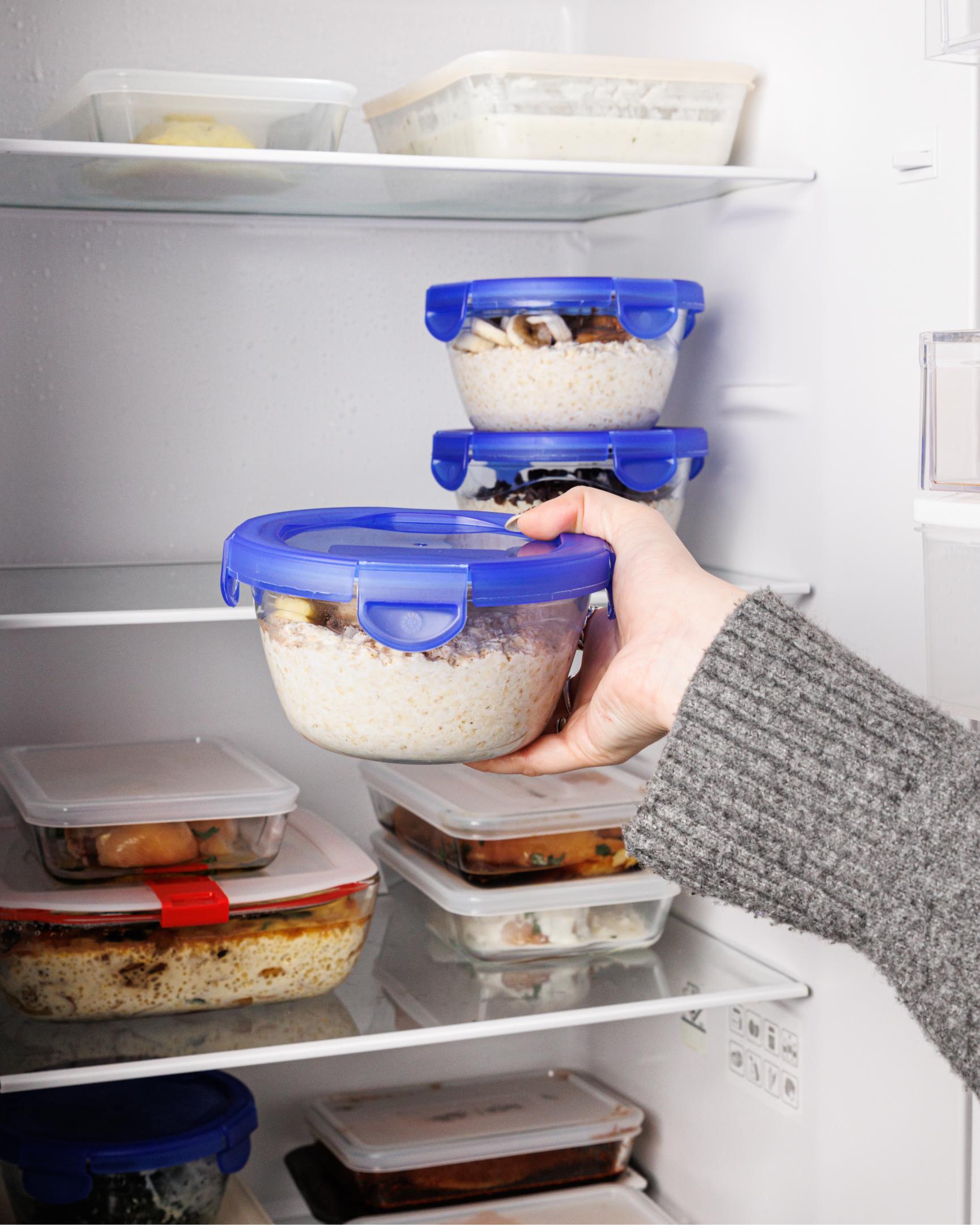 Cook & Go - Lot de 2 plats ronds en verre avec couvercle étanche