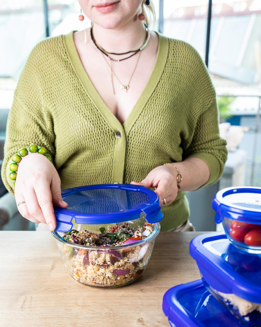 Cook&Go - Boîte de conservation en verre ronde couvercle étanche