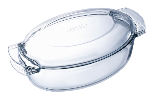 Cocotte ovale en verre grand format