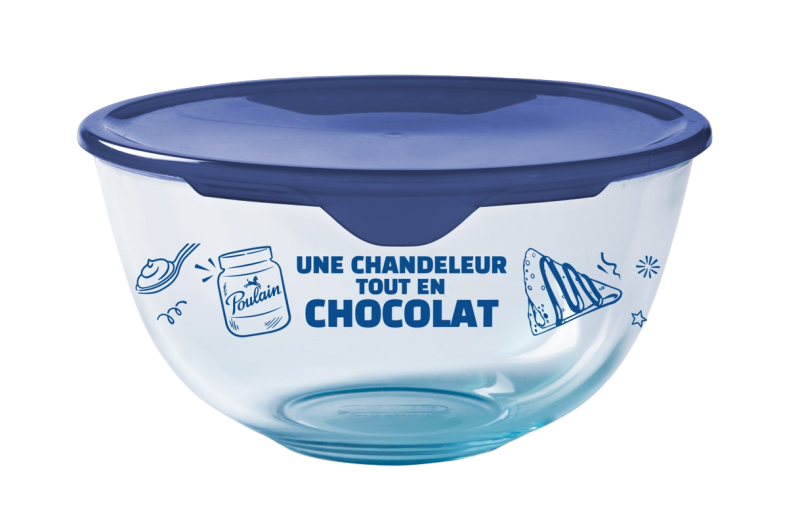 Jatte en verre avec couvercle