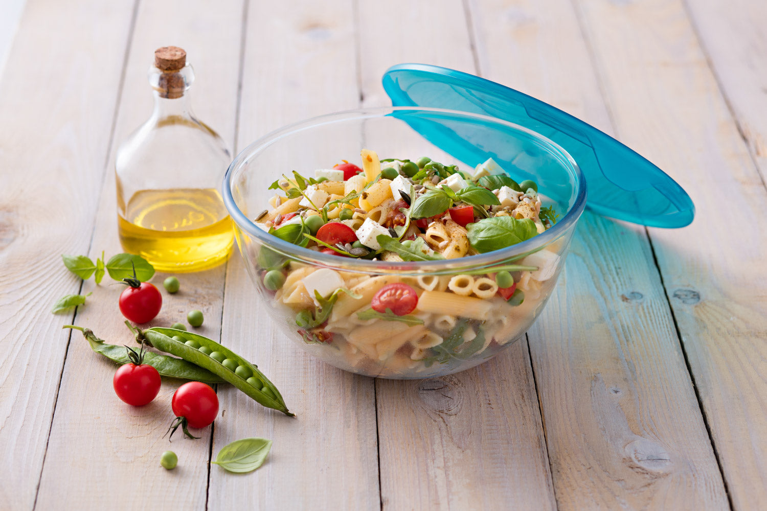 Jatte en verre avec couvercle