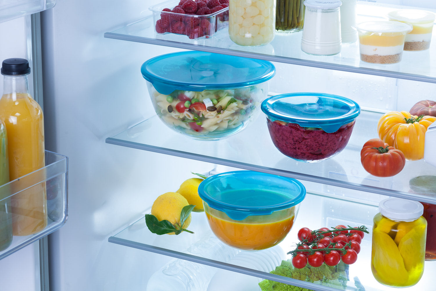 Jatte en verre avec couvercle