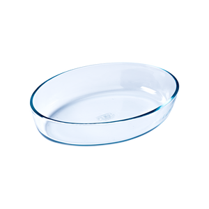 Plat en verre, plat ovale, glass dish, oval glass dish, plat pyrex
