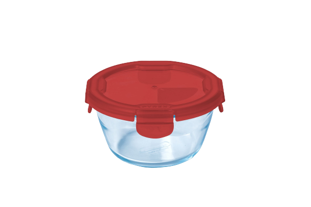 Cook&Go - Boîte de conservation en verre ronde couvercle étanche
