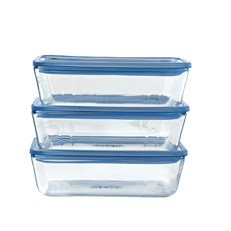 Grande Boîte alimentaire congélation carrée 3 litres - Transparent