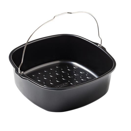 Plat carré en métal compatible air fryer