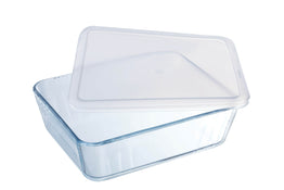 Pyrex 4936461 Cook&store Plat À Four En Verre Rectangulaire Avec Couvercle  28x20 Cm