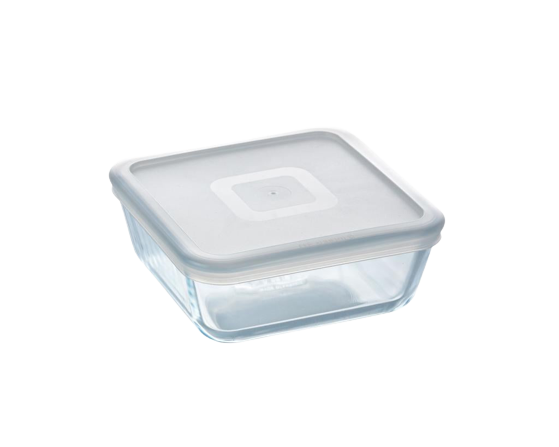 boite de conservation carrée, boite de conservation en verre, boite de conservation avec couvercle, pyrex, verre borosilicate, storage box