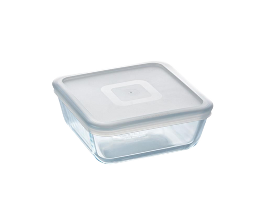 boite de conservation carrée, boite de conservation en verre, boite de conservation avec couvercle, pyrex, verre borosilicate, storage box