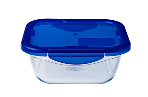 Lunch Box Pyrex® en verre avec couvercle étanche 12 x 12 cm- 0,8 L, Cook &  Go - Conservation des aliments - Achat & prix