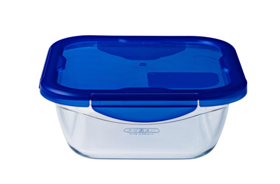 PYREX Pyrex plat rond avec couvercle bleu roi 1,6l collector pas