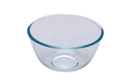 Saladier en verre trempé transparent Ø 26 cm