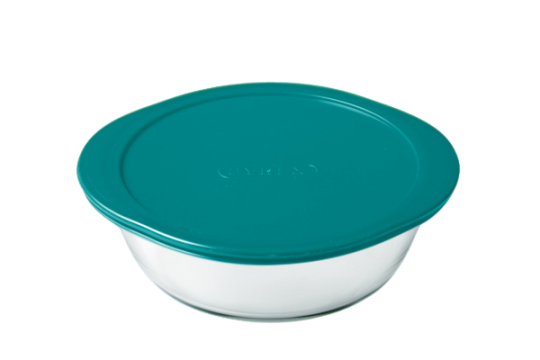Lot De 6 Plats En Verre Ronds Avec Couvercles - Passe Au Micro-ondes Et Lave-vaisselle