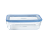 Zero Plastic - Set de 3 boites de conservation avec couvercle en verre rectangulaire