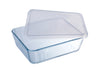 Lot de 3 plats de conservation en verre rectangulaires avec couvercle - Cook & Freeze