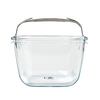 Plat air fryer en verre avec poignée amovible