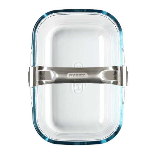 Plat air fryer en verre avec poignée amovible