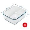 Lot de 2 plats Air Fryer avec poignée verre et métal