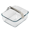 Lot de 2 plats Air Fryer avec poignée verre et métal