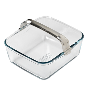Plat airfryer en verre avec poignée amovible