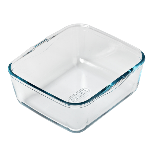 Lot de 2 plats Air Fryer avec poignée verre et métal