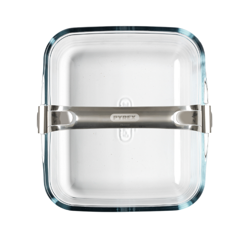 Plat air fryer en verre avec poignée amovible