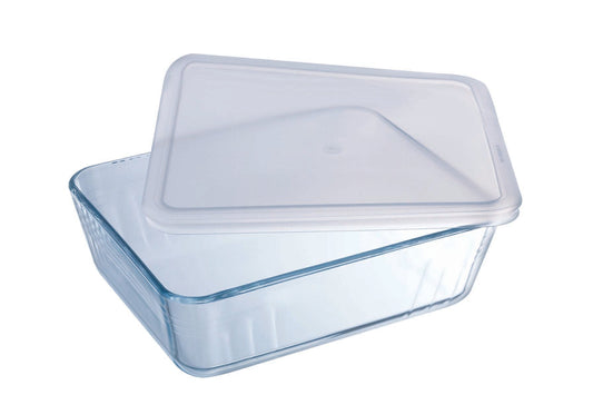 Cook&Freeze - Lot de 3 plats de conservation de différentes tailles en verre rectangulaires avec couvercle
