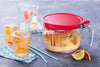 Broc mesureur en verre avec couvercle 1L