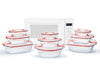 Cook&Heat - Lot de 9 plats de conservation en verre avec couvercle à valves vapeur