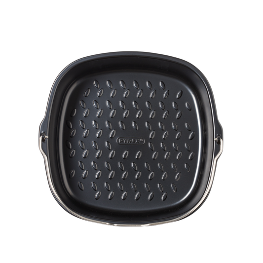 Plat carré en métal compatible air fryer