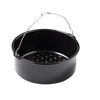 Plat rond en métal compatible air fryer