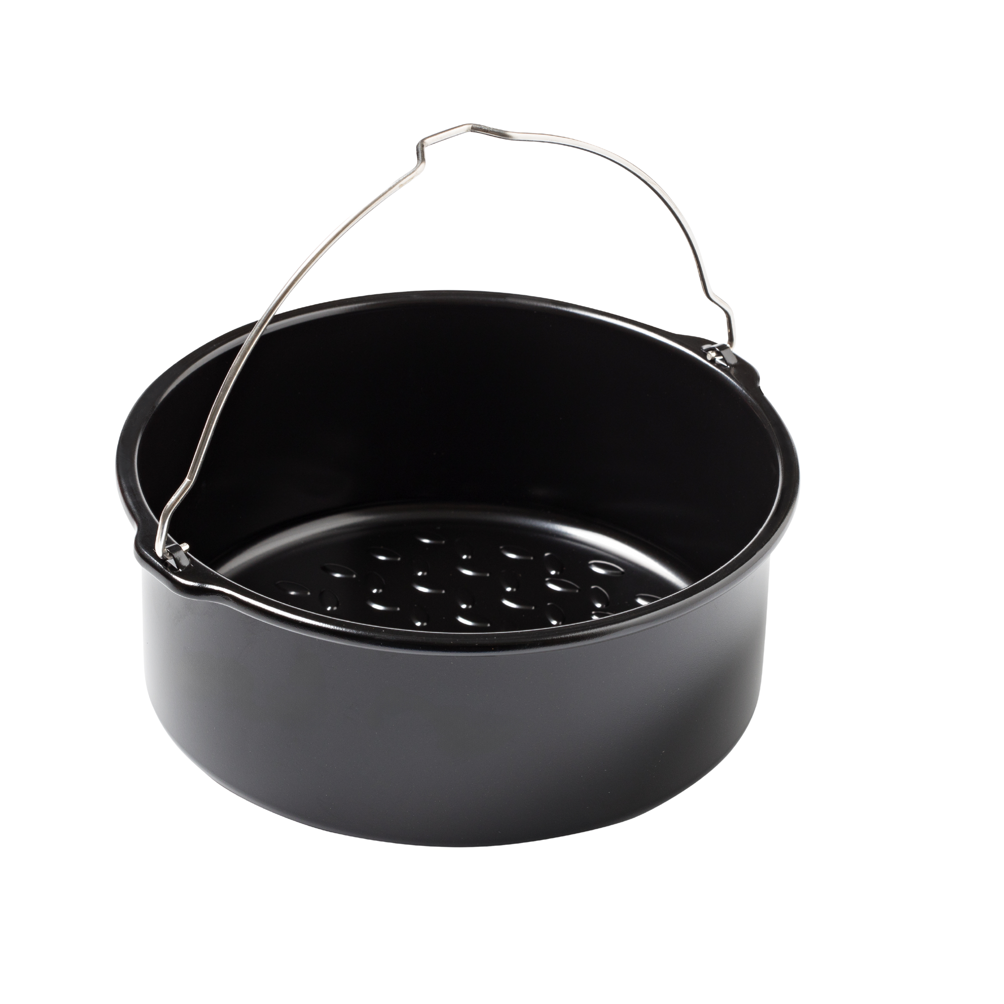 Plat rond en métal compatible air fryer