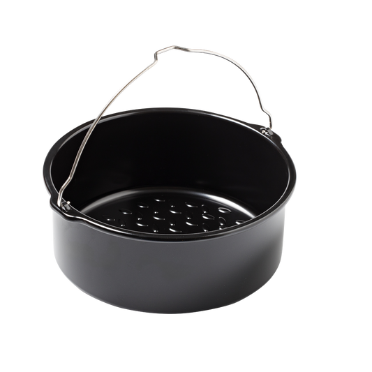 Plat rond en métal compatible air fryer