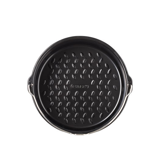 Plat rond en métal compatible air fryer