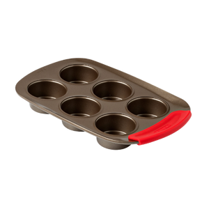 asimetriA - Moule à muffins en métal avec prise en main facile