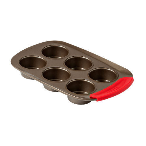 asimetriA - Moule à muffins en métal avec prise en main facile