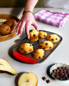 asimetriA - Moule à muffins en métal avec prise en main facile