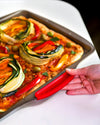 asimetriA - Plaque à pizza en métal avec prise en main facile - différentes tailles & formes