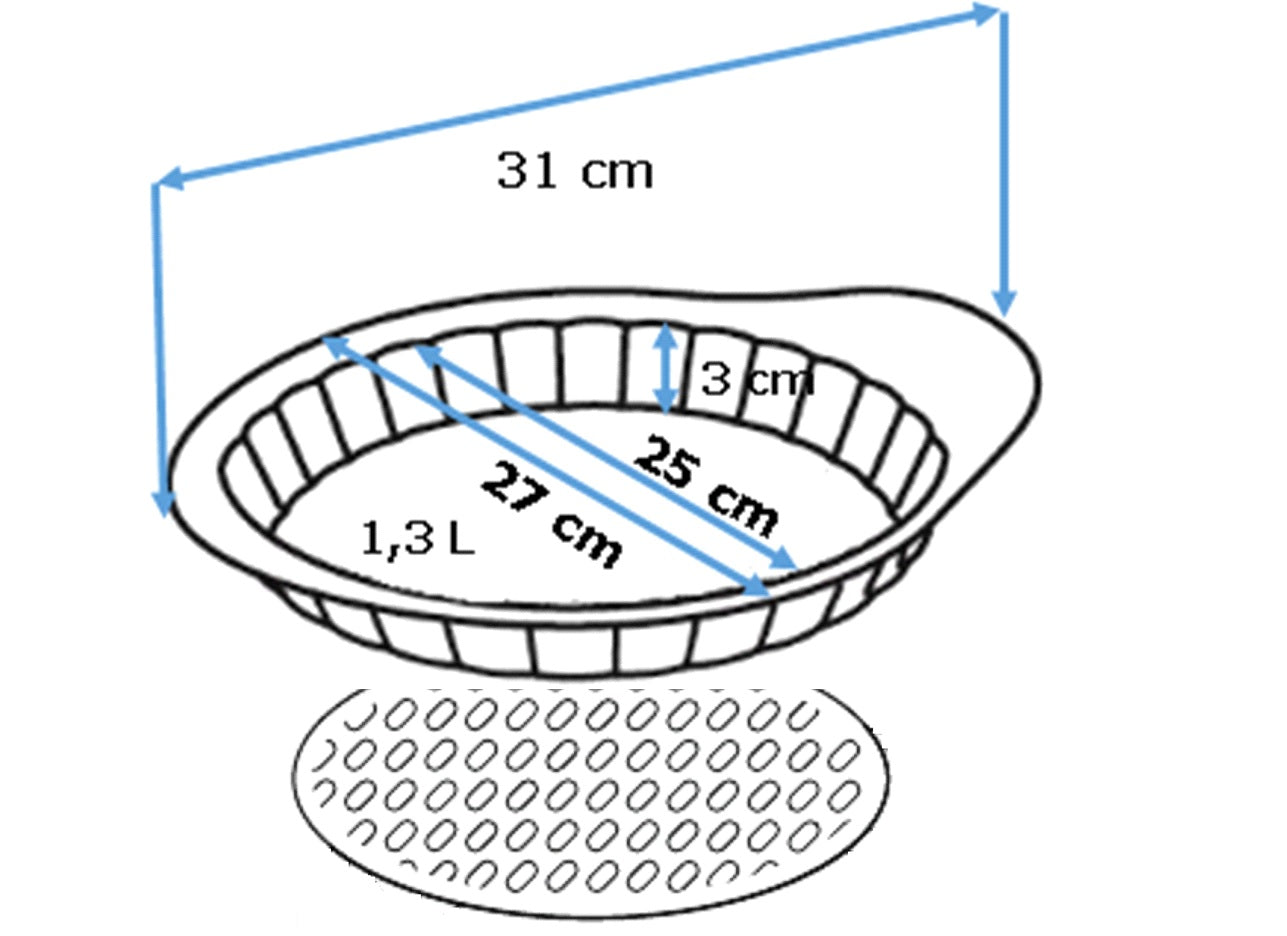 Moule à tarte fond amovible 25cm PYREX : le moule à tarte à Prix