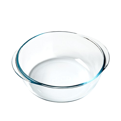 Plat en verre rond - Compatible "air fryer" (friteuse à air chaud)