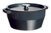 Cocotte ronde en fonte Pyrex® de couleur grise.