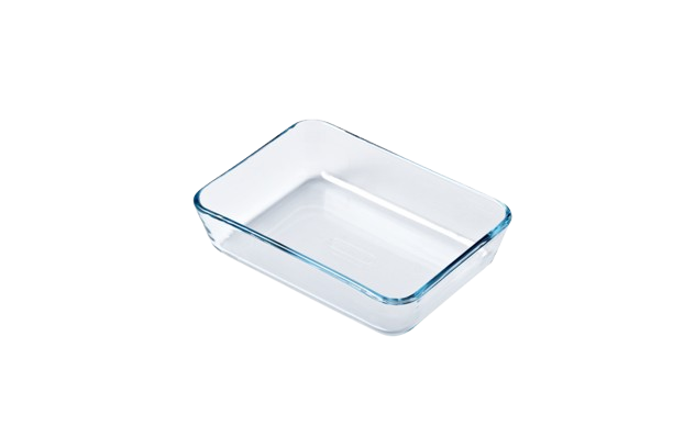 Plat en verre rectangulaire compatible air fryer