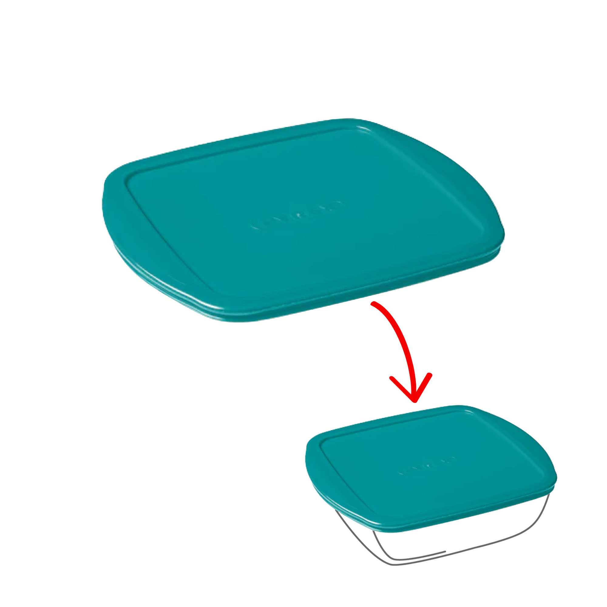 Cook&Store - Couvercle de rechange carré vert peacock