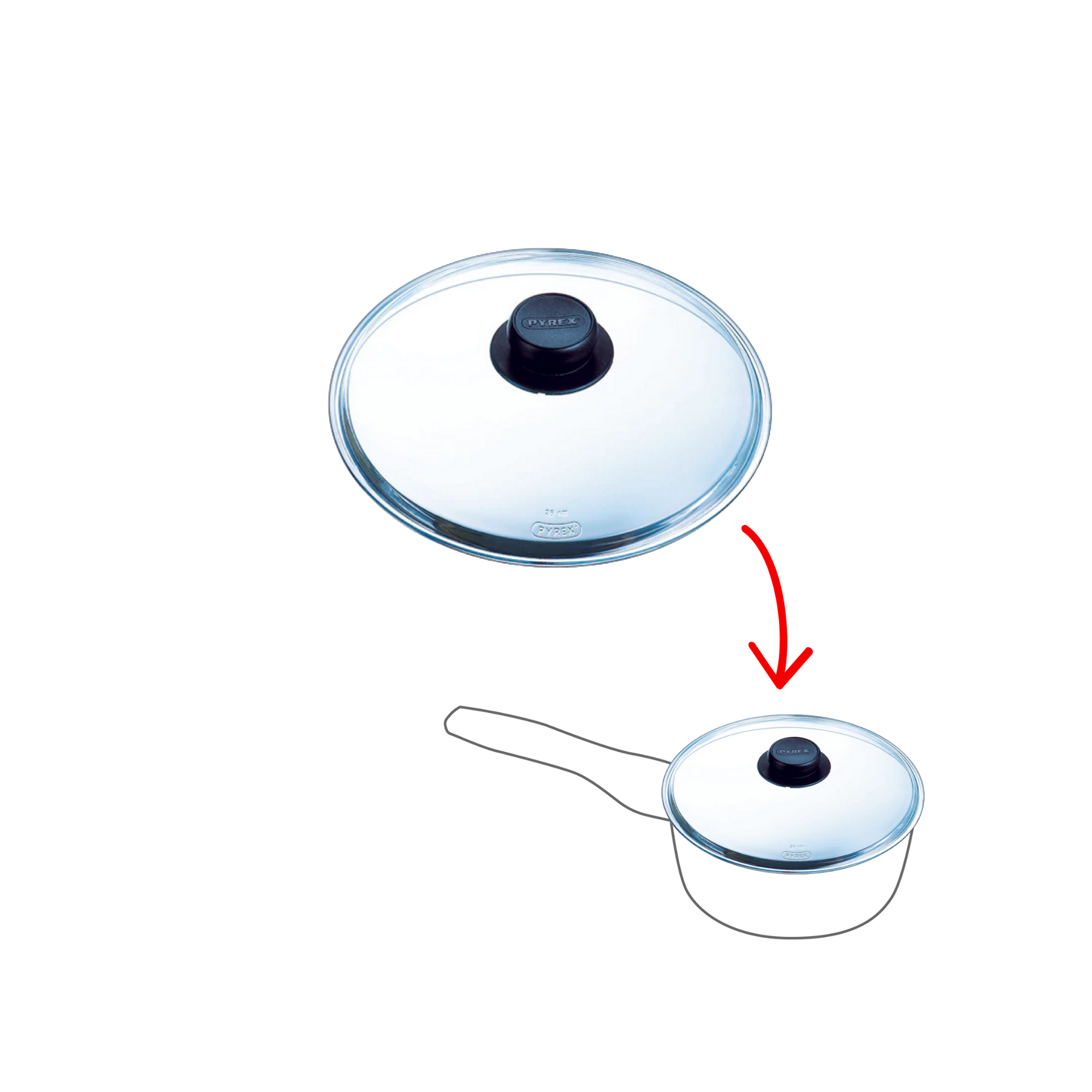 Couvercle en verre non compatible micro-ondes - Classic